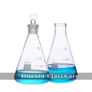 قارورة زجاج البورسليكات مع أغطية زجاجية